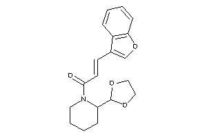 3-(benzofuran-3-yl)-1-[2-(1,3-dioxolan-2-yl)piperidino]prop-2-en-1-one