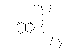 N-(1,3-benzothiazol-2-yl)-2-(4-ketothiazolidin-3-yl)-N-phenethyl-acetamide