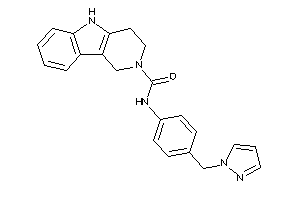 N-[4-(pyrazol-1-ylmethyl)phenyl]-1,3,4,5-tetrahydropyrido[4,3-b]indole-2-carboxamide