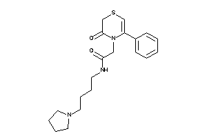 2-(3-keto-5-phenyl-1,4-thiazin-4-yl)-N-(4-pyrrolidinobutyl)acetamide