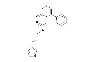 N-(3-imidazol-1-ylpropyl)-2-(3-keto-5-phenyl-1,4-thiazin-4-yl)acetamide