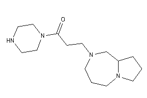 3-(1,3,4,5,7,8,9,9a-octahydropyrrolo[1,2-a][1,4]diazepin-2-yl)-1-piperazino-propan-1-one