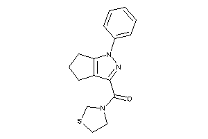 (1-phenyl-5,6-dihydro-4H-cyclopenta[c]pyrazol-3-yl)-thiazolidin-3-yl-methanone