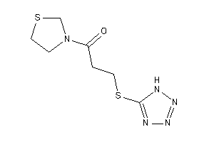 3-(1H-tetrazol-5-ylthio)-1-thiazolidin-3-yl-propan-1-one