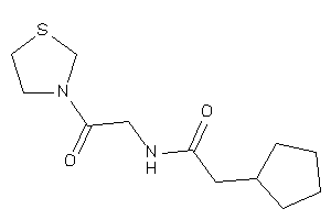 2-cyclopentyl-N-(2-keto-2-thiazolidin-3-yl-ethyl)acetamide