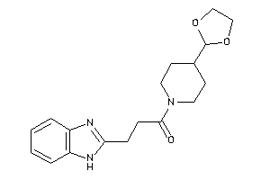 3-(1H-benzimidazol-2-yl)-1-[4-(1,3-dioxolan-2-yl)piperidino]propan-1-one