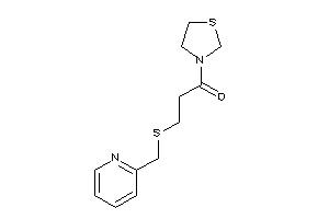 3-(2-pyridylmethylthio)-1-thiazolidin-3-yl-propan-1-one