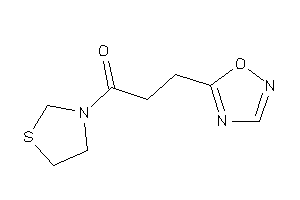 3-(1,2,4-oxadiazol-5-yl)-1-thiazolidin-3-yl-propan-1-one