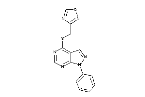 3-[[(1-phenylpyrazolo[3,4-d]pyrimidin-4-yl)thio]methyl]-1,2,4-oxadiazole