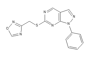 3-[[(1-phenylpyrazolo[3,4-d]pyrimidin-6-yl)thio]methyl]-1,2,4-oxadiazole