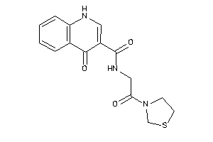 4-keto-N-(2-keto-2-thiazolidin-3-yl-ethyl)-1H-quinoline-3-carboxamide