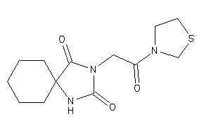Image of 3-(2-keto-2-thiazolidin-3-yl-ethyl)-1,3-diazaspiro[4.5]decane-2,4-quinone