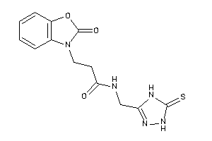 Image of 3-(2-keto-1,3-benzoxazol-3-yl)-N-[(5-thioxo-1,4-dihydro-1,2,4-triazol-3-yl)methyl]propionamide