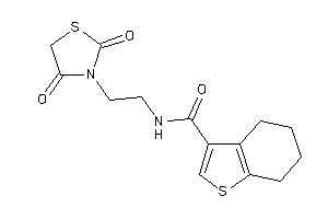 Image of N-[2-(2,4-diketothiazolidin-3-yl)ethyl]-4,5,6,7-tetrahydrobenzothiophene-3-carboxamide