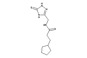 3-cyclopentyl-N-[(5-thioxo-1,4-dihydro-1,2,4-triazol-3-yl)methyl]propionamide