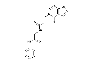 Image of N-(2-anilino-2-keto-ethyl)-3-(4-ketothieno[2,3-d]pyrimidin-3-yl)propionamide