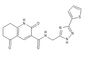 Image of 2,5-diketo-N-[[3-(2-thienyl)-1H-1,2,4-triazol-5-yl]methyl]-1,6,7,8-tetrahydroquinoline-3-carboxamide