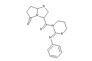 Image of 3-(2-phenylimino-1,3-thiazinane-3-carbonyl)-3,6,7,7a-tetrahydro-2H-pyrrolo[2,1-b]thiazol-5-one