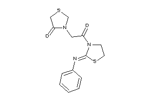 3-[2-keto-2-(2-phenyliminothiazolidin-3-yl)ethyl]thiazolidin-4-one