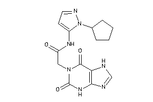 N-(2-cyclopentylpyrazol-3-yl)-2-(2,6-diketo-3,7-dihydropurin-1-yl)acetamide