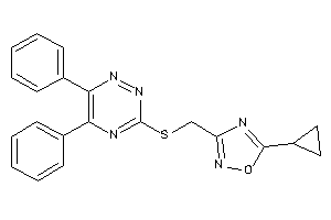 5-cyclopropyl-3-[[(5,6-diphenyl-1,2,4-triazin-3-yl)thio]methyl]-1,2,4-oxadiazole