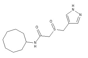 N-cyclooctyl-2-(1H-pyrazol-4-ylmethylsulfinyl)acetamide