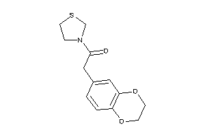 2-(2,3-dihydro-1,4-benzodioxin-6-yl)-1-thiazolidin-3-yl-ethanone