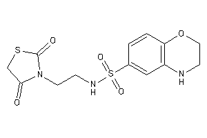 N-[2-(2,4-diketothiazolidin-3-yl)ethyl]-3,4-dihydro-2H-1,4-benzoxazine-6-sulfonamide