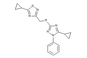 5-cyclopropyl-3-[[(5-cyclopropyl-1-phenyl-1,2,4-triazol-3-yl)thio]methyl]-1,2,4-oxadiazole