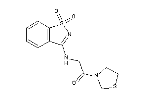 2-[(1,1-diketo-1,2-benzothiazol-3-yl)amino]-1-thiazolidin-3-yl-ethanone