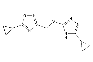 5-cyclopropyl-3-[[(5-cyclopropyl-4H-1,2,4-triazol-3-yl)thio]methyl]-1,2,4-oxadiazole
