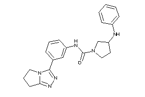 3-anilino-N-[3-(6,7-dihydro-5H-pyrrolo[2,1-c][1,2,4]triazol-3-yl)phenyl]pyrrolidine-1-carboxamide