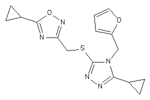 5-cyclopropyl-3-[[[5-cyclopropyl-4-(2-furfuryl)-1,2,4-triazol-3-yl]thio]methyl]-1,2,4-oxadiazole