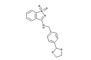 (1,1-diketo-1,2-benzothiazol-3-yl)-[4-(1,3-dioxolan-2-yl)benzyl]amine