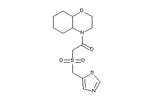 1-(2,3,4a,5,6,7,8,8a-octahydrobenzo[b][1,4]oxazin-4-yl)-2-(thiazol-5-ylmethylsulfonyl)ethanone