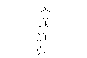 1,1-diketo-N-(4-pyrazol-1-ylphenyl)-1,4-thiazinane-4-carboxamide