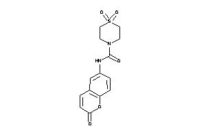 1,1-diketo-N-(2-ketochromen-6-yl)-1,4-thiazinane-4-carboxamide