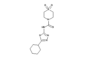 N-(5-cyclohexyl-1,3,4-thiadiazol-2-yl)-1,1-diketo-1,4-thiazinane-4-carboxamide