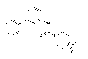 1,1-diketo-N-(5-phenyl-1,2,4-triazin-3-yl)-1,4-thiazinane-4-carboxamide