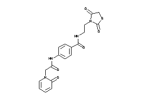 N-[2-(2,4-diketothiazolidin-3-yl)ethyl]-4-[[2-(2-keto-1-pyridyl)acetyl]amino]benzamide