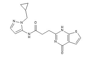 N-[2-(cyclopropylmethyl)pyrazol-3-yl]-3-(4-keto-1H-thieno[2,3-d]pyrimidin-2-yl)propionamide