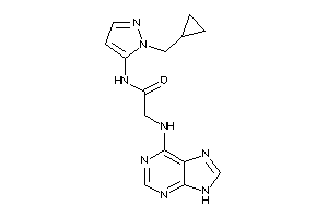 N-[2-(cyclopropylmethyl)pyrazol-3-yl]-2-(9H-purin-6-ylamino)acetamide