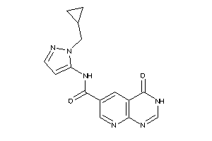 Image of N-[2-(cyclopropylmethyl)pyrazol-3-yl]-4-keto-3H-pyrido[2,3-d]pyrimidine-6-carboxamide