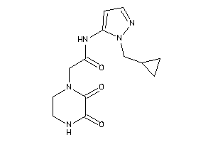 N-[2-(cyclopropylmethyl)pyrazol-3-yl]-2-(2,3-diketopiperazino)acetamide