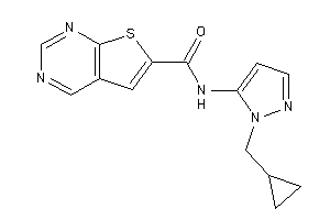 N-[2-(cyclopropylmethyl)pyrazol-3-yl]thieno[2,3-d]pyrimidine-6-carboxamide