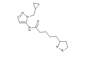 N-[2-(cyclopropylmethyl)pyrazol-3-yl]-5-(dithiolan-3-yl)valeramide