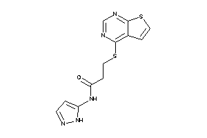 N-(1H-pyrazol-5-yl)-3-(thieno[2,3-d]pyrimidin-4-ylthio)propionamide