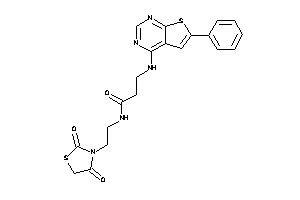 N-[2-(2,4-diketothiazolidin-3-yl)ethyl]-3-[(6-phenylthieno[2,3-d]pyrimidin-4-yl)amino]propionamide