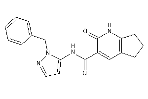 Image of N-(2-benzylpyrazol-3-yl)-2-keto-1,5,6,7-tetrahydro-1-pyrindine-3-carboxamide