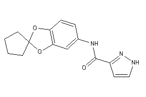 Image of N-spiro[1,3-benzodioxole-2,1'-cyclopentane]-5-yl-1H-pyrazole-3-carboxamide
